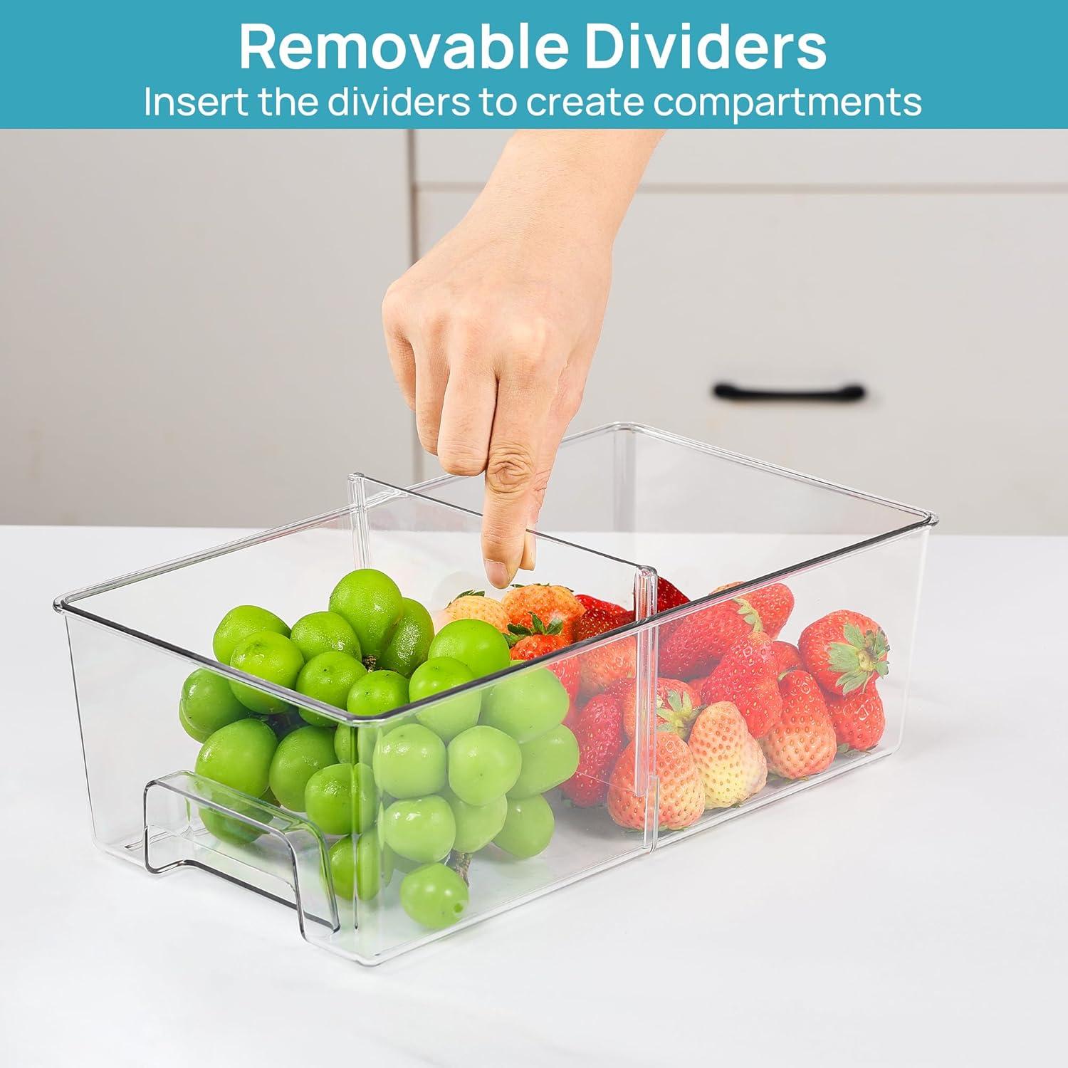 imageVtopmart 3 Pack Clear Stackable Storage DrawersEasy to Assemble Bathroom Organizers and Storage with handlesPlastic Drawers for Kitchen PantryCabinetUnder Sink Organization1 Wide2 Medium2 Small