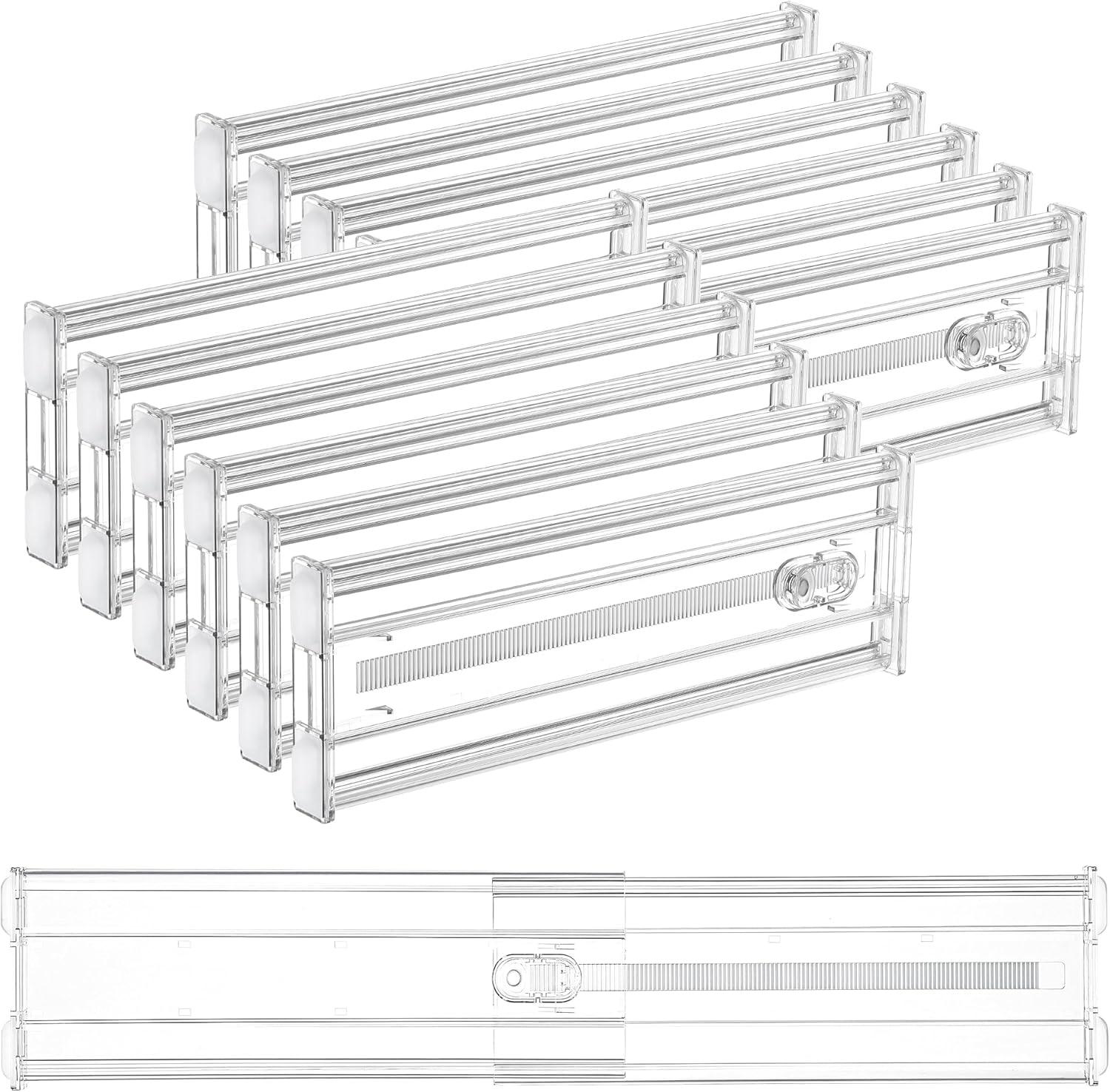 imageVtopmart 4 Pack 6 Tall Upgrade Drawer Dividers for Big and Deep Drawer 128223 Adjustable Expandable Dresser Drawer Organizer Clear Plastic Separators for Dresser Baby Supplies Kitchenware12