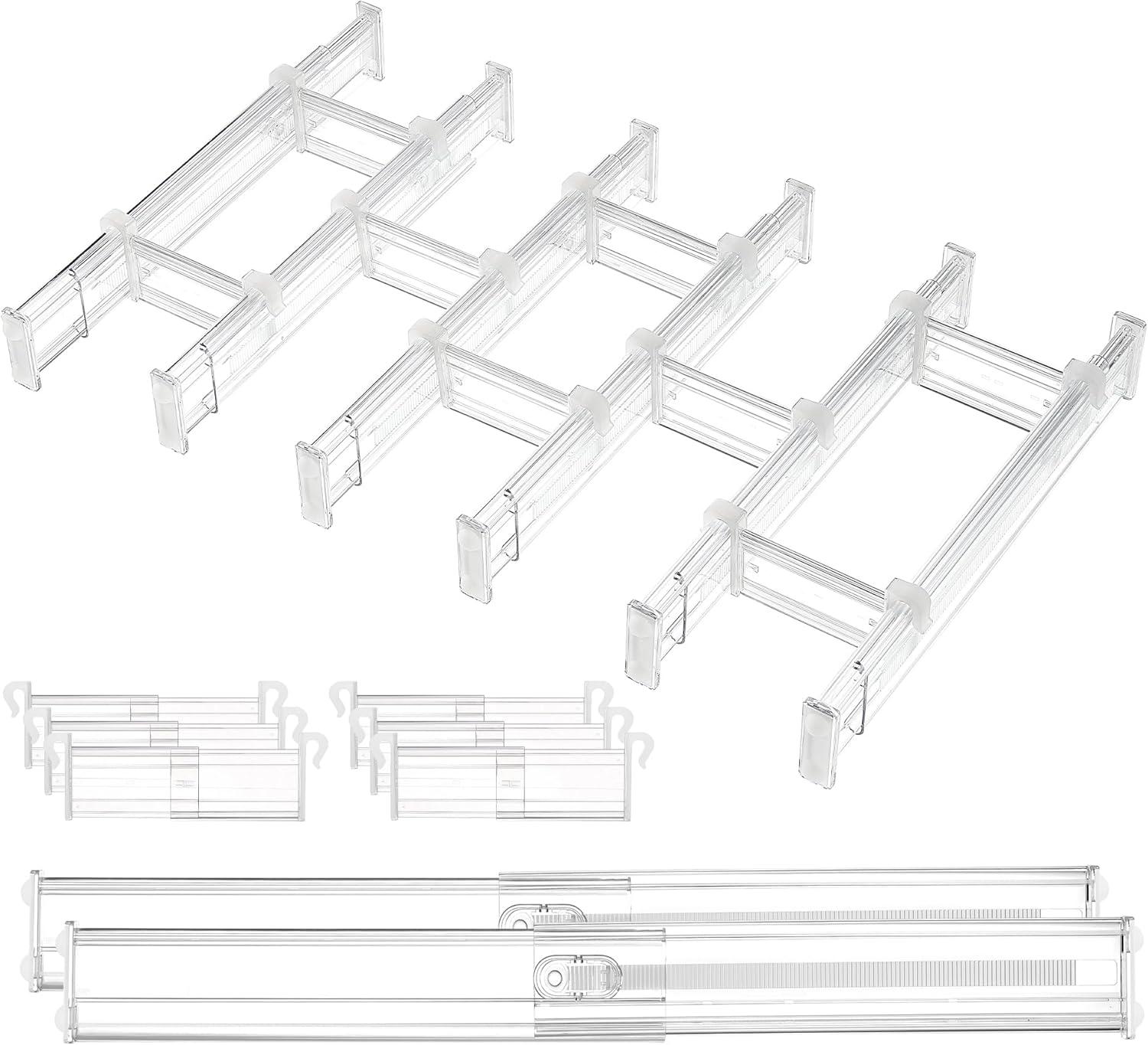 imageVtopmart 4 Pack 6 Tall Upgrade Drawer Dividers for Big and Deep Drawer 128223 Adjustable Expandable Dresser Drawer Organizer Clear Plastic Separators for Dresser Baby Supplies Kitchenware8