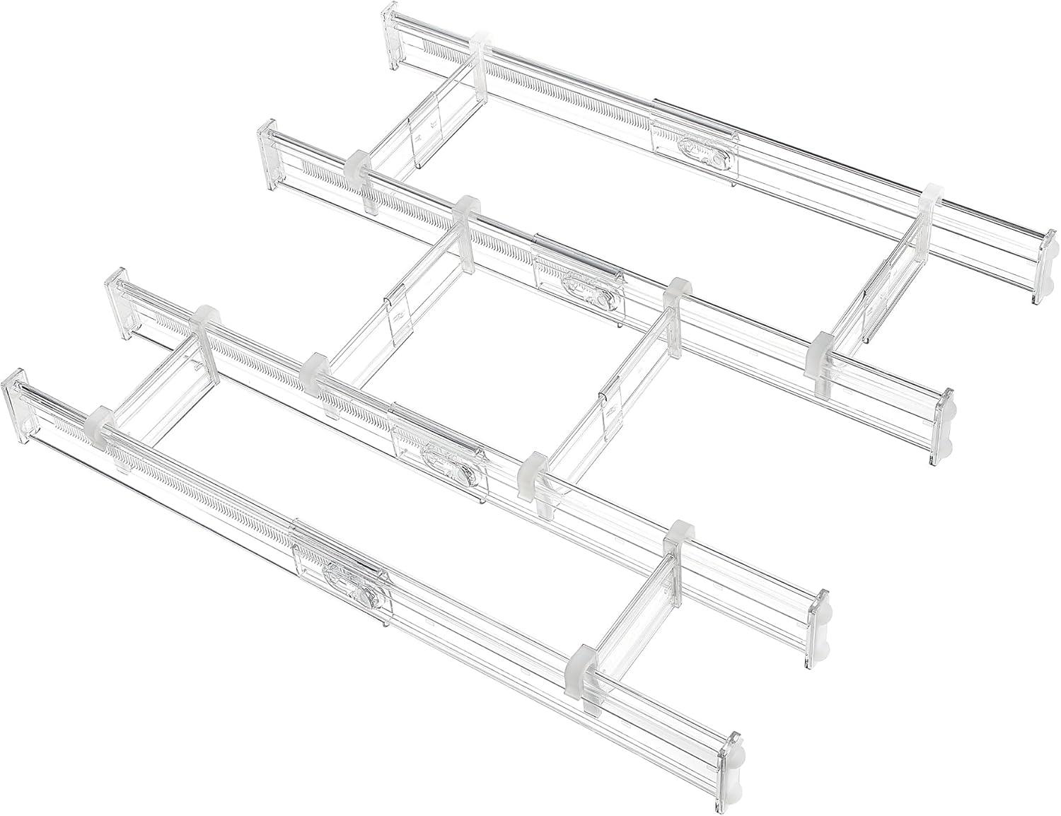 imageVtopmart 4 Pack 6 Tall Upgrade Drawer Dividers for Big and Deep Drawer 128223 Adjustable Expandable Dresser Drawer Organizer Clear Plastic Separators for Dresser Baby Supplies Kitchenware4