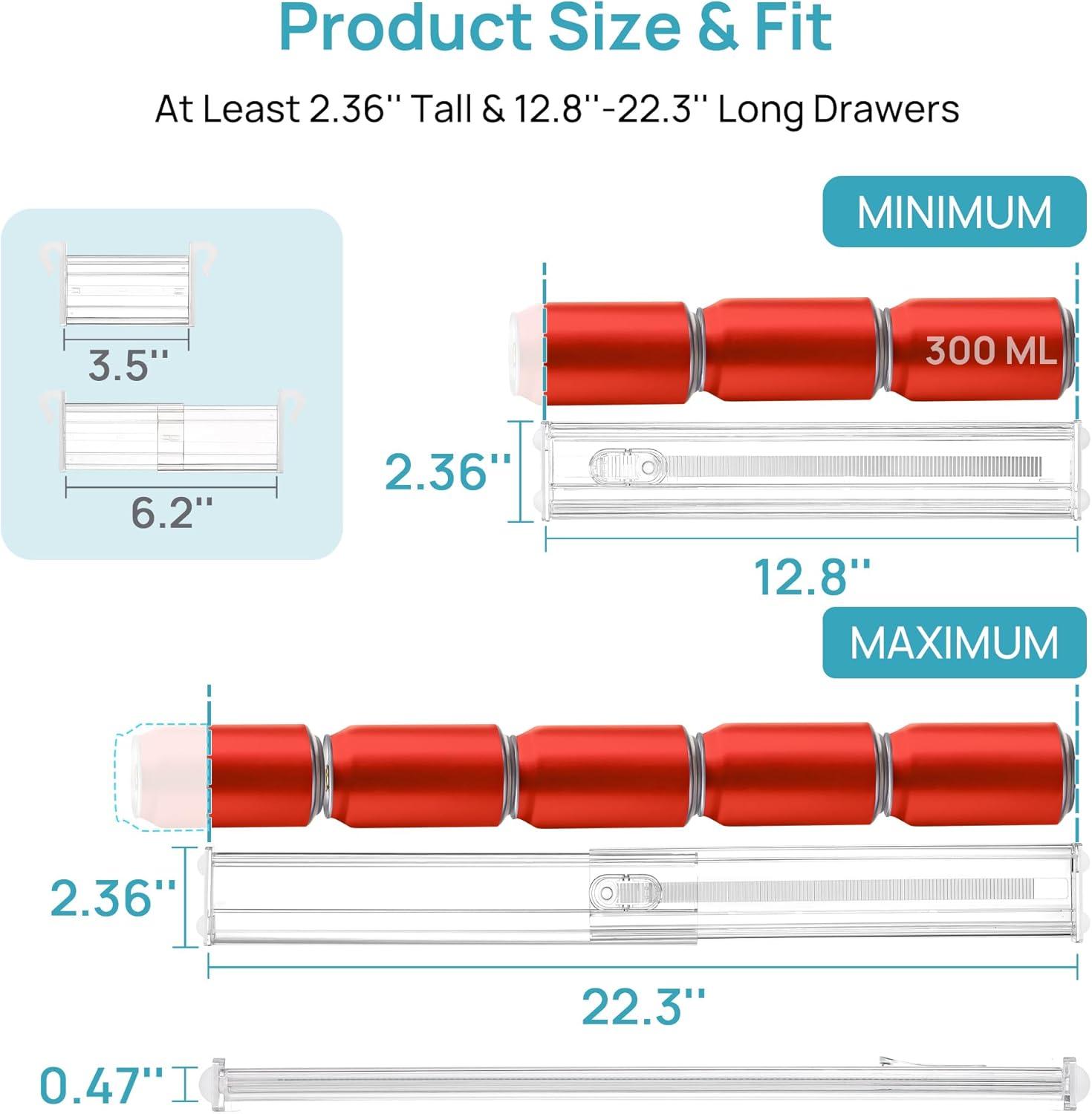 imageVtopmart 4 Pack 6 Tall Upgrade Drawer Dividers for Big and Deep Drawer 128223 Adjustable Expandable Dresser Drawer Organizer Clear Plastic Separators for Dresser Baby Supplies Kitchenware8