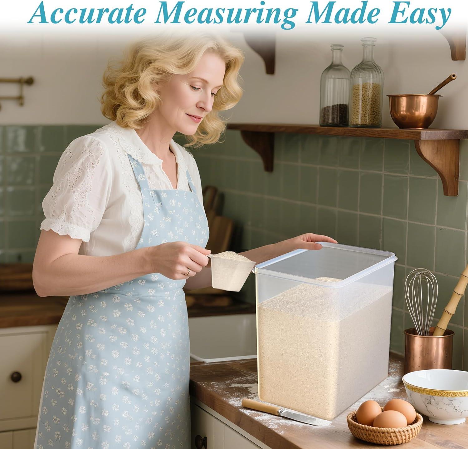 imageVtopmart Extra Large Tall Airtight Food Storage Containers 4 Pieces 59qt65L Plastic PBA Free Kitchen Pantry Canister for Spaghetti Flour and Baking Supplies with 24 Labels BlackBlack