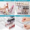 Vtopmart 1 Tier Clear Makeup Organizer with Drawer, Cosmetic Storage for Dresser Countertop and Bathroom Vanity, Beauty Holder for Lipstick Brush Skincare(5 Tier (2 Sizes Drawer))
