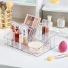 Vtopmart 1 Tier Clear Makeup Organizer with Drawer, Cosmetic Storage for Dresser Countertop and Bathroom Vanity, Beauty Holder for Lipstick Brush Skincare(1 Tier)