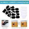 Vtopmart 10 PCS Flour and Sugar Storage Container, Large Airtight Food Canisters with Lids for Kitchen, Pantry Organization, BPA Free, Black