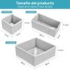 Vtopmart 12 Pack Baby Clothes Organizer, Dresser Drawer Organizer for Baby Clothing, Foldable Fabric Closet Drawer Storage Bins, Dresser Dividers for Bra, Socks, Ties, Scarf(Grey)