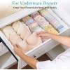 Vtopmart 12 Pack Drawer Dividers for Clothes, 4″ High 10.2″-16.5″ Adjustable Expandable Dresser Drawer Organizer, Clear Plastic Separators for Dresser, Baby Clothing, Underwear, Cosmetic, Toiletries(12)