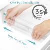 Vtopmart 12 Pack Drawer Dividers for Clothes, 4″ High 10.2″-16.5″ Adjustable Expandable Dresser Drawer Organizer, Clear Plastic Separators for Dresser, Baby Clothing, Underwear, Cosmetic, Toiletries(18)