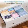 Vtopmart 12 Pack Drawer Dividers for Clothes, 4″ High 10.2″-16.5″ Adjustable Expandable Dresser Drawer Organizer, Clear Plastic Separators for Dresser, Baby Clothing, Underwear, Cosmetic, Toiletries(12)