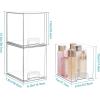 Vtopmart 12.1”W Clear Stackable Storage Drawers,3 Pack Acrylic Plastic Organizers Bins for Makeup Palettes, Cosmetics, and Beauty Supplies,Ideal for Vanity, Bathroom,Cabinet,Desk Organization(2pack High)