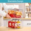 Vtopmart 2 Pack Large Stackable Storage Drawers,Clear Acrylic Drawer Organizers with Handles, Easily Assemble for Bathroom,Kitchen Undersink,Cabinet,Closet,Makeup,Pantry organization and Storage(Clear( 8 Pack))