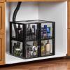 Vtopmart 2 Pack Large Stackable Storage Drawers,Clear Acrylic Drawer Organizers with Handles, Easily Assemble for Bathroom,Kitchen Undersink,Cabinet,Closet,Makeup,Pantry organization and Storage(Black( 4 Pack))