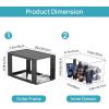 Vtopmart 2 Pack Large Stackable Storage Drawers,Clear Acrylic Drawer Organizers with Handles, Easily Assemble for Bathroom,Kitchen Undersink,Cabinet,Closet,Makeup,Pantry organization and Storage(Black( 4 Pack))
