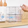 Vtopmart 2 Pack Stackable Storage Drawers, 6.6”Tall Acrylic Bathroom Makeup Organizers,Clear Plastic Storage Bins For Vanity, Undersink, Kitchen Cabinet,Pantry Organization and Storage(4)