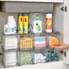 Vtopmart 2 Pack Stackable Storage Drawers, 6.6”Tall Acrylic Bathroom Makeup Organizers,Clear Plastic Storage Bins For Vanity, Undersink, Kitchen Cabinet,Pantry Organization and Storage(8)