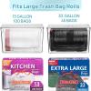 Vtopmart 2 Pack Trash Bag Holder, Stackable Garbage Bag Dispenser for 13/30/33 Gallon Bags, Clear Organizer Bins for Under Kitchen Sink, Laundry Room Organization and Storage(2 Pack)
