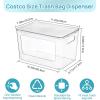 Vtopmart 2 Pack Trash Bag Holder, Stackable Garbage Bag Dispenser for 13/30/33 Gallon Bags, Clear Organizer Bins for Under Kitchen Sink, Laundry Room Organization and Storage(1 Pack)