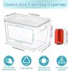 Vtopmart 2 Pack Trash Bag Holder, Stackable Garbage Bag Dispenser for 13/30/33 Gallon Bags, Clear Organizer Bins for Under Kitchen Sink, Laundry Room Organization and Storage(2 Pack)