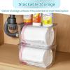 Vtopmart 2 Pack Trash Bag Holder, Stackable Garbage Bag Dispenser for 13/30/33 Gallon Bags, Clear Organizer Bins for Under Kitchen Sink, Laundry Room Organization and Storage(1 Pack)