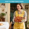 Vtopmart 220oz + 76.4oz Extra Large Glass Storage Containers Set, Meal Prep Food Container Sets with Snap Airtight Lids for Roasting Turkey, Rotisserie Chicken, Baking, Watermelon Storage, BPA Free(2pack 122oz+50oz)