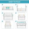 Vtopmart 24 QT Clear Plastic Craft Organizers and Storage Box with Removable Trays and Dividers,Art Supply Organizers and Storage,Ideal Containers for coloring Books,Craft Supplies,1 Pack
