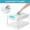 Vtopmart 24 QT Clear Plastic Craft Organizers and Storage Box with Removable Trays and Dividers,Art Supply Organizers and Storage,Ideal Containers for coloring Books,Craft Supplies,1 Pack