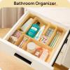 Vtopmart 25 PCS Plastic Drawer Organizers Set, 4-Size Versatile Bathroom and Vanity Drawer Organizer Trays, Storage Bins for Makeup, Bedroom, Kitchen Gadgets Utensils and Office(Beige)