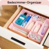 Vtopmart 25 PCS Plastic Drawer Organizers Set, 4-Size Versatile Bathroom and Vanity Drawer Organizer Trays, Storage Bins for Makeup, Bedroom, Kitchen Gadgets Utensils and Office(Pink)