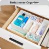 Vtopmart 25 PCS Plastic Drawer Organizers Set, 4-Size Versatile Bathroom and Vanity Drawer Organizer Trays, Storage Bins for Makeup, Bedroom, Kitchen Gadgets Utensils and Office(White)