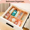 Vtopmart 25 PCS Plastic Drawer Organizers Set, 4-Size Versatile Bathroom and Vanity Drawer Organizer Trays, Storage Bins for Makeup, Bedroom, Kitchen Gadgets Utensils and Office(Orange)