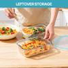 Vtopmart 2Pack 2260ml/ 76.4oz Large Glass Containers Food Storage with Lids, Meal Prep Food Container Set with Snap Airtight Lid for Baking, Microwave, Oven, Leak Proof, for Freezer, Dishwasher, Green(Green)