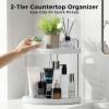 Vtopmart 2-Tier Bathroom Corner Organizer Countertop Gold(Silver)