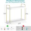 Vtopmart 2-Tier Bathroom Organizer Countertop Gold(Gold)