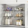 Vtopmart 3 Pack Clear Stackable Storage Drawers,Easy to Assemble Bathroom Organizers and Storage with handles,Plastic Drawers for Kitchen Pantry,Cabinet,Under Sink Organization(2 Large+2 Medium+2 Small)