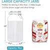 Vtopmart 34oz Glass Food Storage Jars with Airtight Clamp Lids, 3 Pack Kitchen Canisters for Flour, Cereal, Coffee, Pasta and Canning, Square Mason Jar with 8 Chalkboard Labels(3pack-78oz-Square)