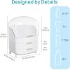 Vtopmart 3-Tier Skincare Makeup Organizer with Drawers for Vanity and Bathroom Countertop, Large Cosmetic Storage Box Case for Dresser, with Non-Slip Base(with Lids)
