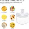 Vtopmart 4 PCS Airtight Food Storage Containers, BPA Free Plastic Spaghetti Pasta Containers with Easy Lock Lids, for Kitchen Pantry Organization and Storage, Include 24 Labels, 1.8L(6)