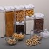 Vtopmart 4 PCS Airtight Food Storage Containers, BPA Free Plastic Spaghetti Pasta Containers with Easy Lock Lids, for Kitchen Pantry Organization and Storage, Include 24 Labels, 1.8L(6)