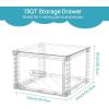 Vtopmart 4 Pack 13QT Clear Stackable Storage Drawers,Easily Assemble Acrylic Closet Organizers,Plastic Storage Bins for Bathroom,Cabinet,Kitchen Pantry,Under Sink Organization