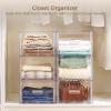 Vtopmart 4 Pack 18QT Clear Stackable Storage Drawers,Easily Assemble Closet Organizers,Plastic Storage Bins for Bathroom,Cabinet,Kitchen Pantry,Under Sink Organization(Medium)(clear)
