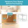 Vtopmart 4 Pack 2 Tier Bathroom Under Sink Organizers and Storage, Clear Kitchen Pantry Organization, Pull Out Medicine Cabinet Organizer with Movable Dividers(Transparent)