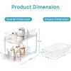 Vtopmart 4 Pack 2 Tier Bathroom Under Sink Organizers and Storage, Clear Kitchen Pantry Organization, Pull Out Medicine Cabinet Organizer with Movable Dividers(Transparent)