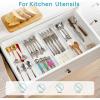 Vtopmart 4 Pack 6″ Tall Upgrade Drawer Dividers for Big and Deep Drawer, 12.8″-22.3″ Adjustable Expandable Dresser Drawer Organizer, Clear Plastic Separators for Dresser, Baby Supplies, Kitchenware(4)