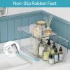 Vtopmart 4 Pack Clear Stackable Storage Drawers,Under Sink and Kitchen Organizers Storage,Easy to Assemble Plastic Drawers for Baby Bottle,Medicine, Bathroom,Cabinet and Pantry Organization(8)