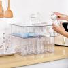 Vtopmart 4 Pack Clear Stackable Storage Drawers,Under Sink and Kitchen Organizers Storage,Easy to Assemble Plastic Drawers for Baby Bottle,Medicine, Bathroom,Cabinet and Pantry Organization(4)