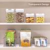 Vtopmart 4 Pack Food Storage Organizer Bins, Clear Plastic Bins for Pantry, Kitchen, Fridge, Cabinet Organization and Storage, 4 Compartment Holder Packets, Snacks, Pouches, Spice Packets(10pack)