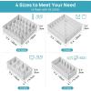 Vtopmart 4 Pack Underwear Drawer Organizers Set, 6+7+8+24 Cells Clothes Drawer Dividers Dresser Organizers Bins for Socks, Bras, Scarves, Ties, Non-Woven Fabric Storage Boxes for Closet, Nursery(4 Pack  6+7+8+24 Cells)