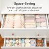 Vtopmart 4 Pack Underwear Drawer Organizers Set, 6+7+8+24 Cells Clothes Drawer Dividers Dresser Organizers Bins for Socks, Bras, Scarves, Ties, Non-Woven Fabric Storage Boxes for Closet, Nursery(4 Pack  6+7+8+24 Cells)