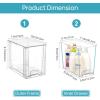 Vtopmart 4Pack Large Stackable Kitchen Pantry Storage Drawers, Clear Organizer Bins with Handles, Acrylic Drawer Organizers for Kitchen Pantry, Bathroom Undersink, Cabinet Organization and Storage(4Pack 9.7″H)