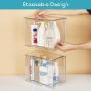 Vtopmart 4Pack Large Stackable Kitchen Pantry Storage Drawers, Clear Organizer Bins with Handles, Acrylic Drawer Organizers for Kitchen Pantry, Bathroom Undersink, Cabinet Organization and Storage(2Pack 9.7″H)